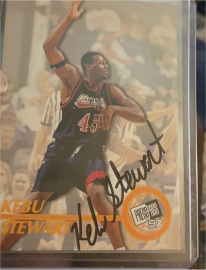 1997 Press Pass #45 Kebu Stewart — front