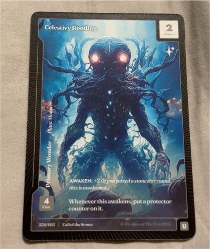 2025 Wonders of The First Call of the Stones #258 Celestivy Rootling — front