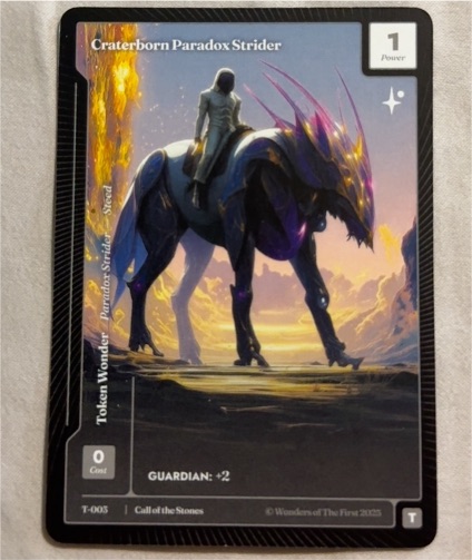 2025 Wonders of The First #T-003 Craterborn Paradox Strider — front