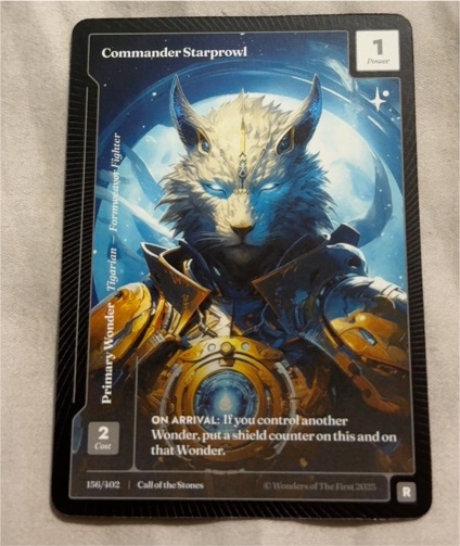 2025 Wonders of The First #156 Commander Starprowl — front
