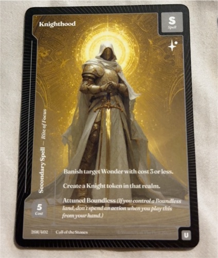 Call of the Stones #268 Knighthood — front