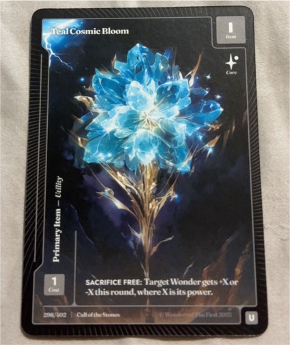 Wonders of the First Core #298 Teal Cosmic Bloom — front