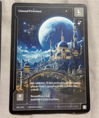 Wonders of The First 2025 Call of the Stones #184 Limnal Province — front