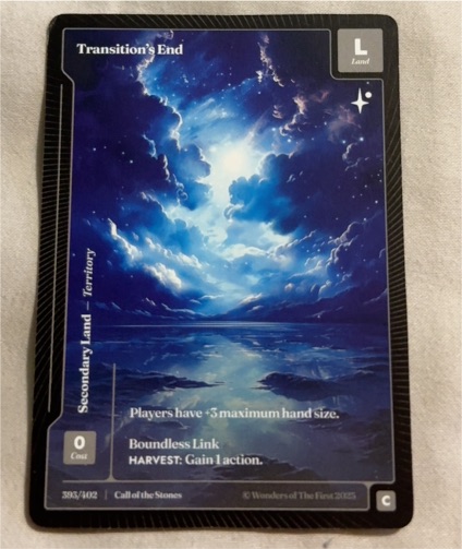 2025 Wonders of the First Call of the Stones #393 Transition's End — front