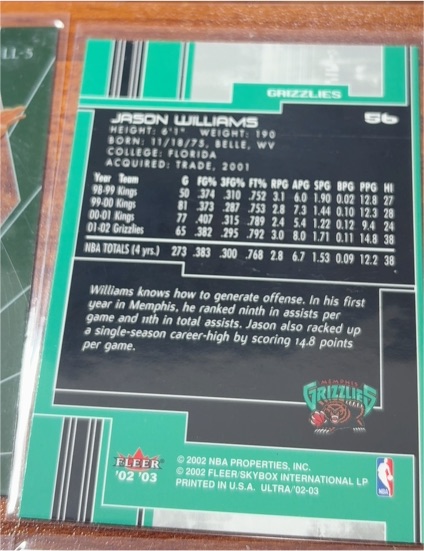 2002-03 Fleer Ultra #56 Jason Williams — front