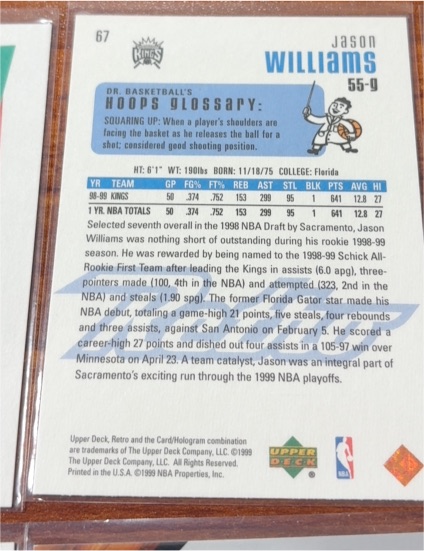 1999 Upper Deck Retro #67 Jason Williams — front