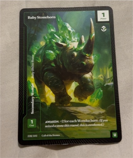 2025 Wonders of the First #228 Baby Stonehorn — front