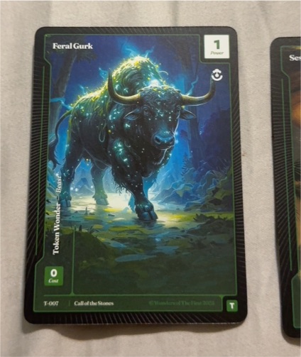 2023 Call of the Stones T-007 Feral Gurk Token Wonder - Blue — front