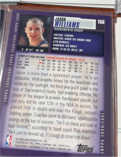 2000-01 Topps #156 Jason Williams — front