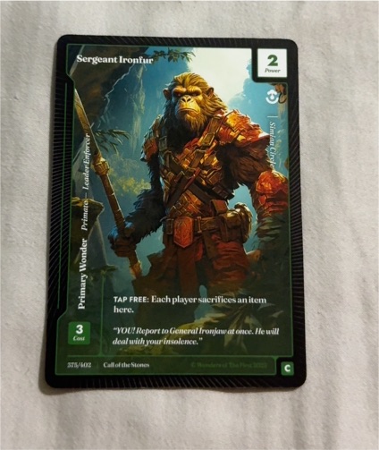 Wonders of The First 2023 #375 Sergeant Ironfur — front
