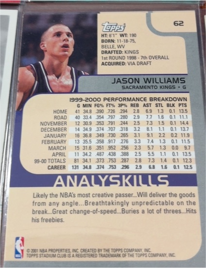 1998-99 Topps #62 Jason Williams — front