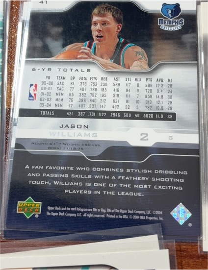 2004-05 Upper Deck #41 Jason Williams — front