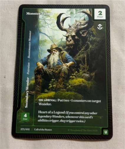 Wonders of the First 2025 Call of the Stones #275 Monster Tamer — front