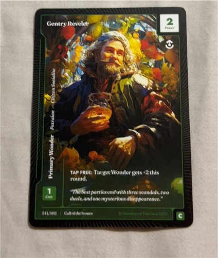 Wonders of the First - Call of the Stones #341 Gentry Reveler — front