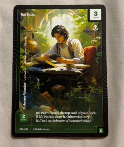 2025 Wonders of the First #574 Sal Raia — front