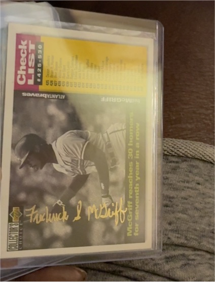 1995 Upper Deck Collector's Choice #530 Fred McGriff — front