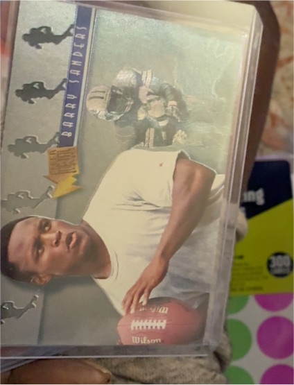 1995 Fleer Metal Platinum Portraits #8 Barry Sanders — front