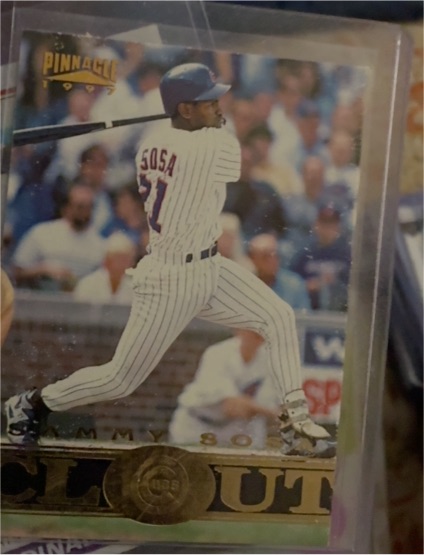 1997 Pinnacle #194 Sammy Sosa Clout — front