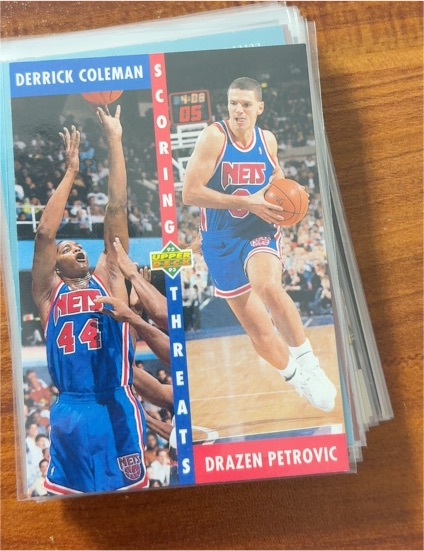 1992-93 Upper Deck #502 Derrick Coleman / Drazen Petrovic — front
