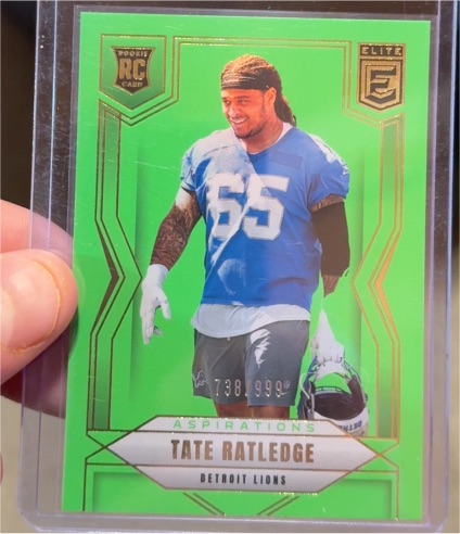 2025 Donruss Elite #141 Tate Ratledge Aspirations Lime Green /999 — front