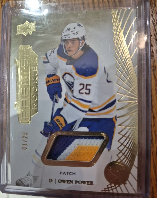 2022-23 Upper Deck Premier #111 Owen Power Rookie Patch — front