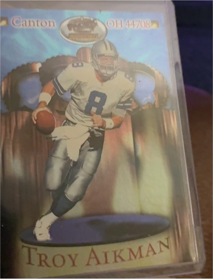 1995 Pacific Triple Folders Crystalline #Cr-1 Troy Aikman — front