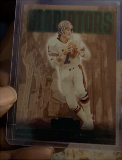 2022 Panini Contenders Gladiators Emerald #GLD-JEL John Elway — front