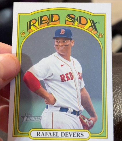 2021 Topps Heritage #645 Rafael Devers — front