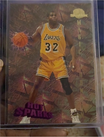 1995-96 Skybox Premium Hot Sparks #HS11 Magic Johnson — front