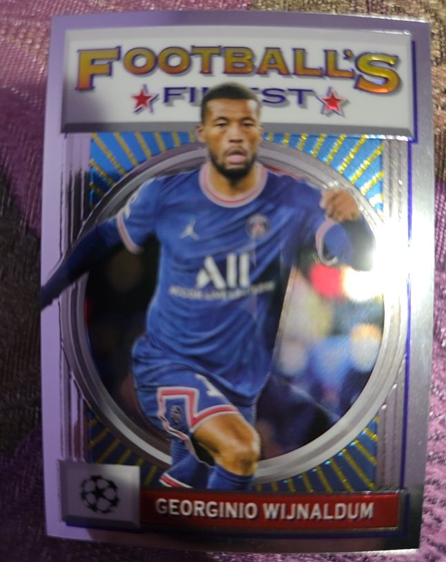 2021-22 Topps Finest Flashbacks UEFA #102 Georginio Wijnaldum PSG — front