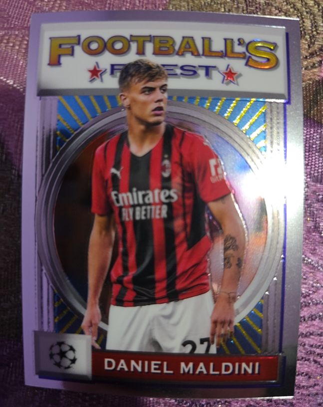 2021-22 Topps Finest Flashbacks UEFA Champions League #182 Daniel Maldini — front