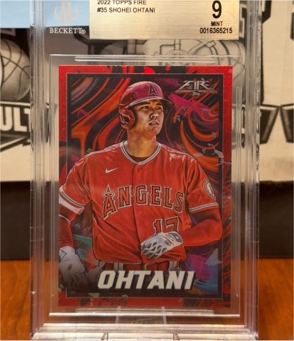 2022 Topps Fire #35 Shohei Ohtani — front