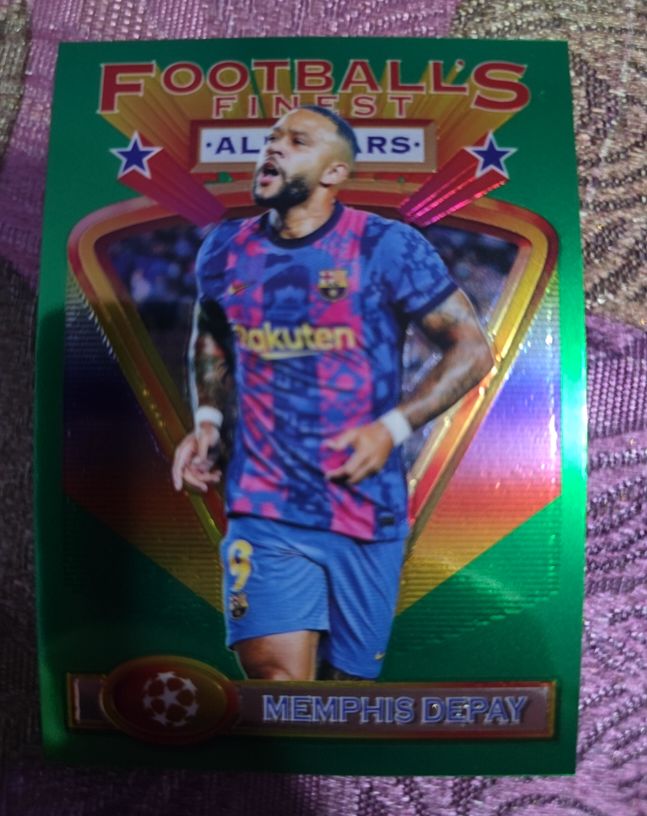 2021-22 Topps Finest Flashbacks UEFA Champions League #191 Memphis Depay — front