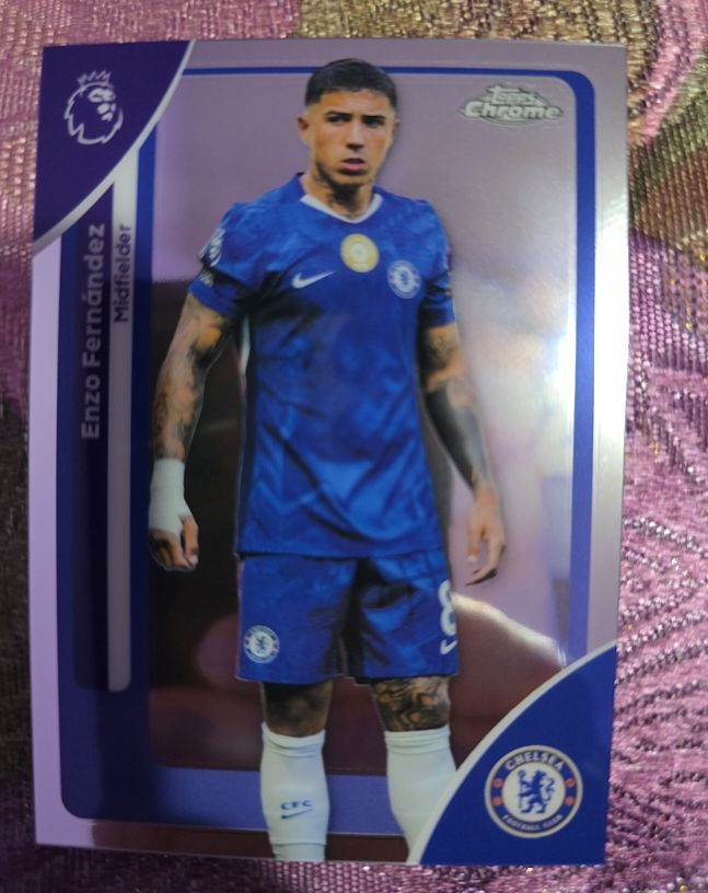 2026 Topps Chrome Premier League #66 Enzo Fernández Chelsea — front