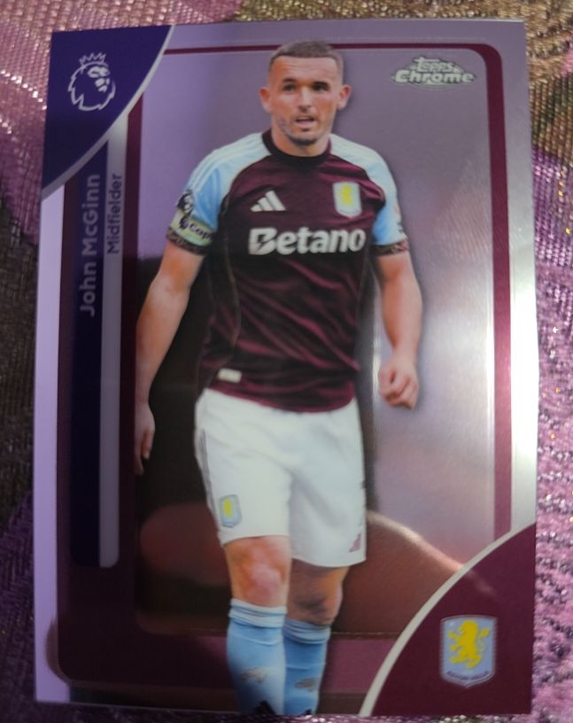 2026 Topps Chrome Premier League #26 John McGinn — front