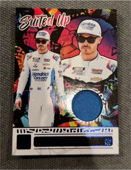 2024 Panini Donruss NASCAR Suited Up Swatches Blue #SU-KL Kyle Larson — front