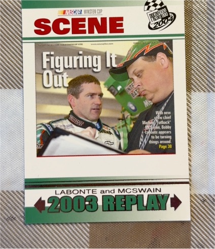2004 Press Pass #77 Figuring It Out WCS Bobby Labonte — front