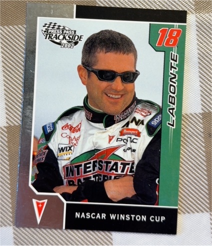 2002 Press Pass Trackside #18 Bobby Labonte — front