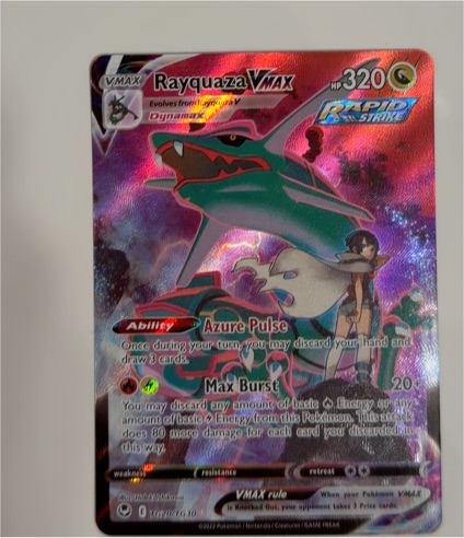 2022 Pokémon Rayquaza VMAX TG20/TG30 — front