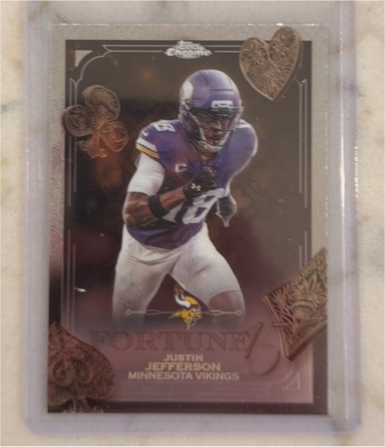 2025 Topps Chrome Fortune 15 #F15-4 Justin Jefferson — front