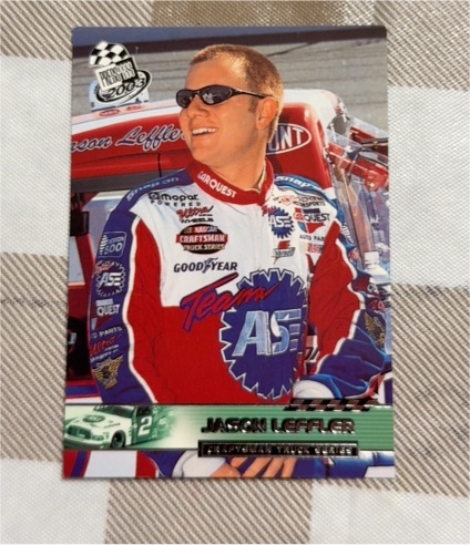 2003 Press Pass #49 Jason Leffler — front