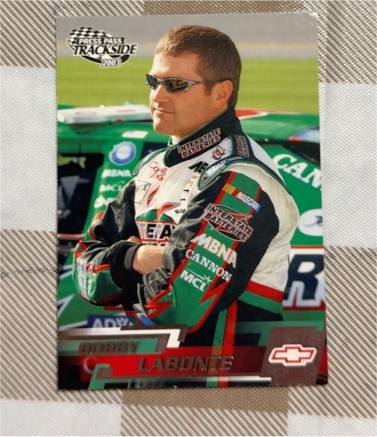 2003 Press Pass Trackside #25 Bobby Labonte — front