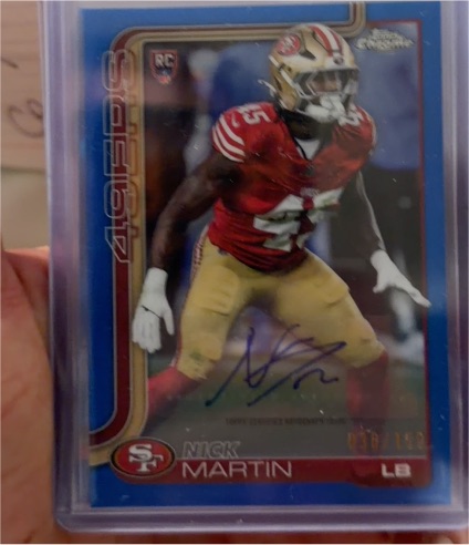 2025 Topps Chrome #149 Nick Martin Rookie Autograph — front