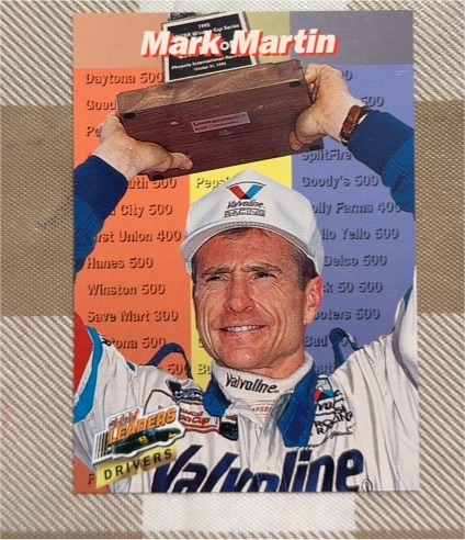 1994 Pro Set Power Racing Stat Leaders #SL44 Mark Martin — front