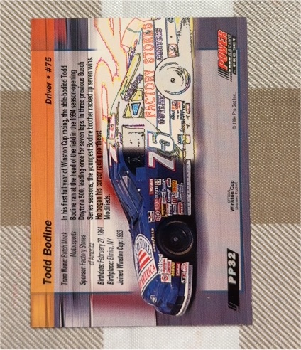 1994 Power #PP32 Todd Bodine — front