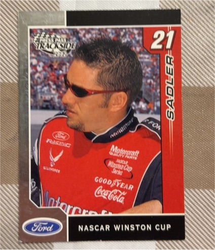 2002 Press Pass Trackside #21 Elliott Sadler — front