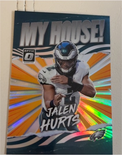 2021 Donruss Optic #MH-14 Jalen Hurts My House Silver Prizm — front