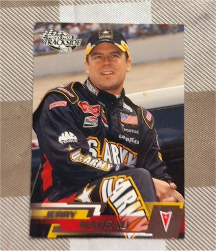 2003 Press Pass Trackside #P32 Jerry Nadeau — front