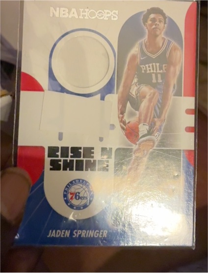 2021-22 Panini NBA Hoops Rise N Shine #RS-JSP Jaden Springer — front