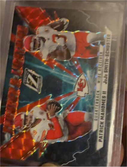 2022 Panini Zenith Thunder & Lightning #TL-PJ Patrick Mahomes II JuJu Smith-Schuster — front